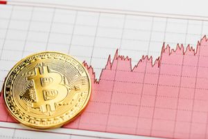 bitcoin with chart graph Grindelwald - Suiza